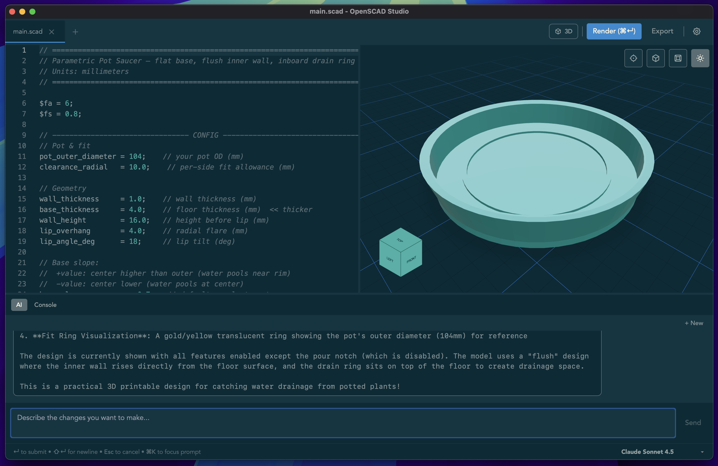 OpenSCAD Studio Screenshot